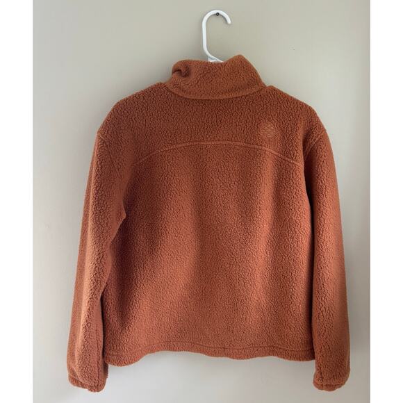 Stio Women's Rawlins Shearling 1/2 Zip Fleece Pullover Maple Brown Cozy Sz M - Picture 9 of 9